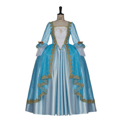 Elegant Rococo Style Blue Princess Dress | Marie Antoinette Inspired Ball Gown - Astricos