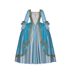 Elegant Rococo Style Blue Princess Dress | Marie Antoinette Inspired Ball Gown - Astricos