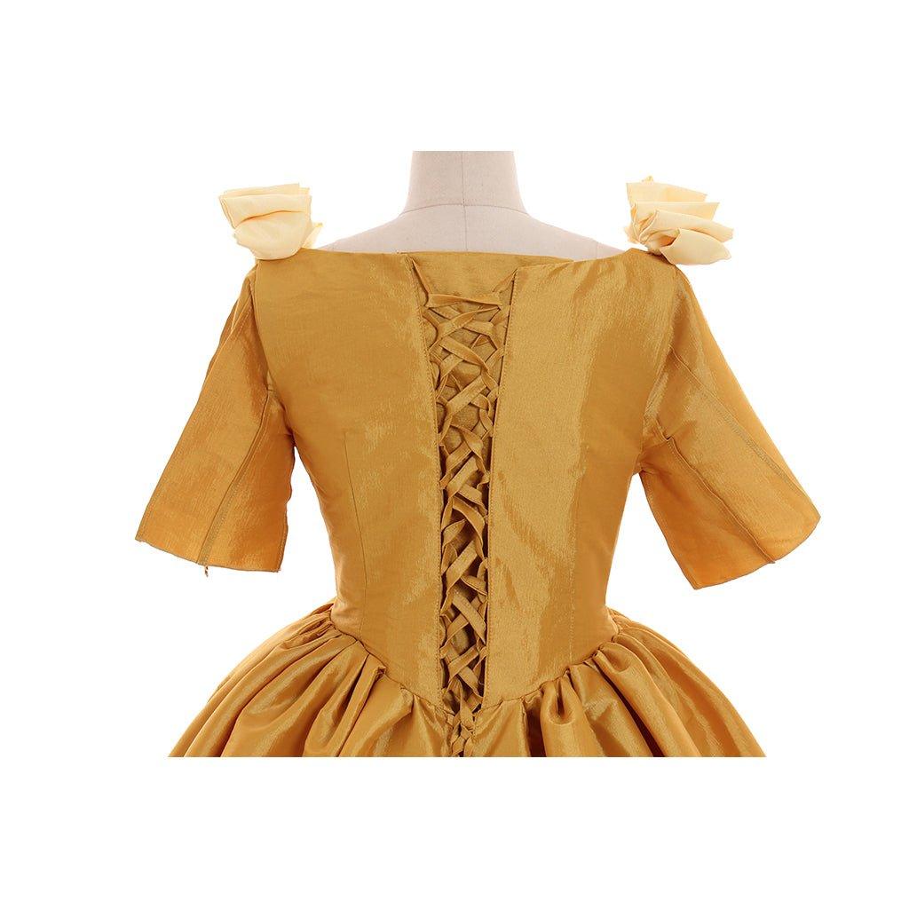 Elegant Custom-Made Aristocrat Ball Gown | Astricos Yellow Victorian Gothic Evening Dress - Astricos