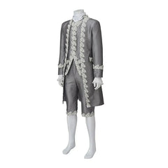 Astricos Medieval King George Cosplay Costume - Elegant Grey British Royal Suit for Themed Events - Astricos