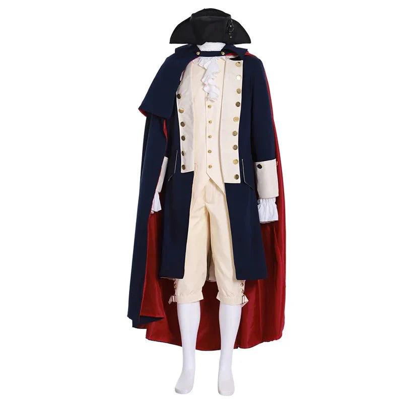 Astricos Men's Medieval King or Prince Uniform Costume – Victorian Era Travel Suit with Cape - Astricos