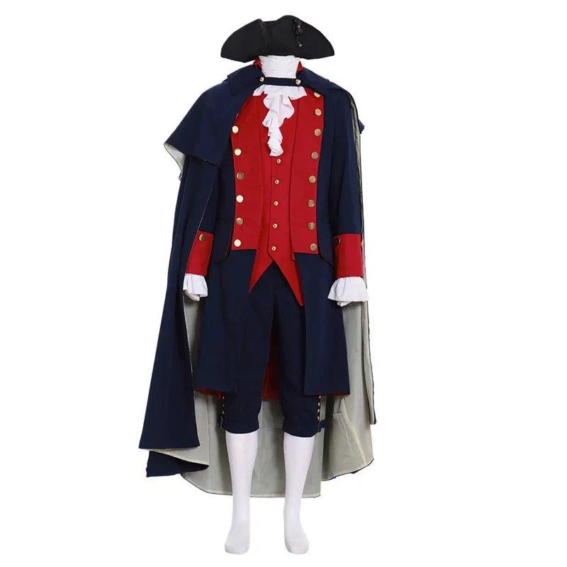 Astricos Men's Medieval King or Prince Uniform Costume – Victorian Era Travel Suit with Cape - Astricos