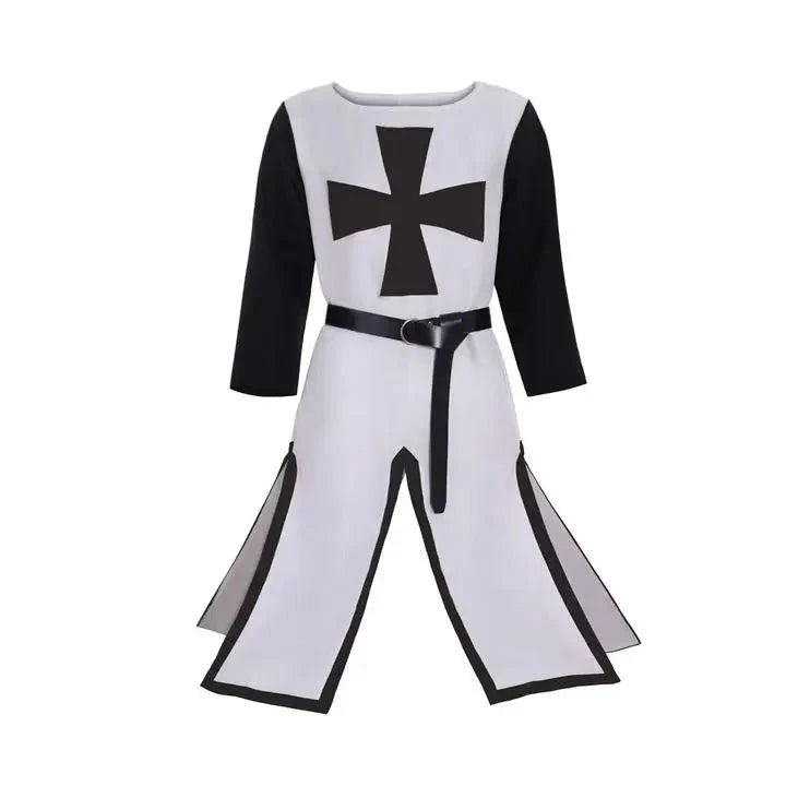 Astricos Medieval Knight Renaissance Warrior Cosplay Costume - Hospitaller Tabard Surcoat & Civil War Robe for Men - Astricos