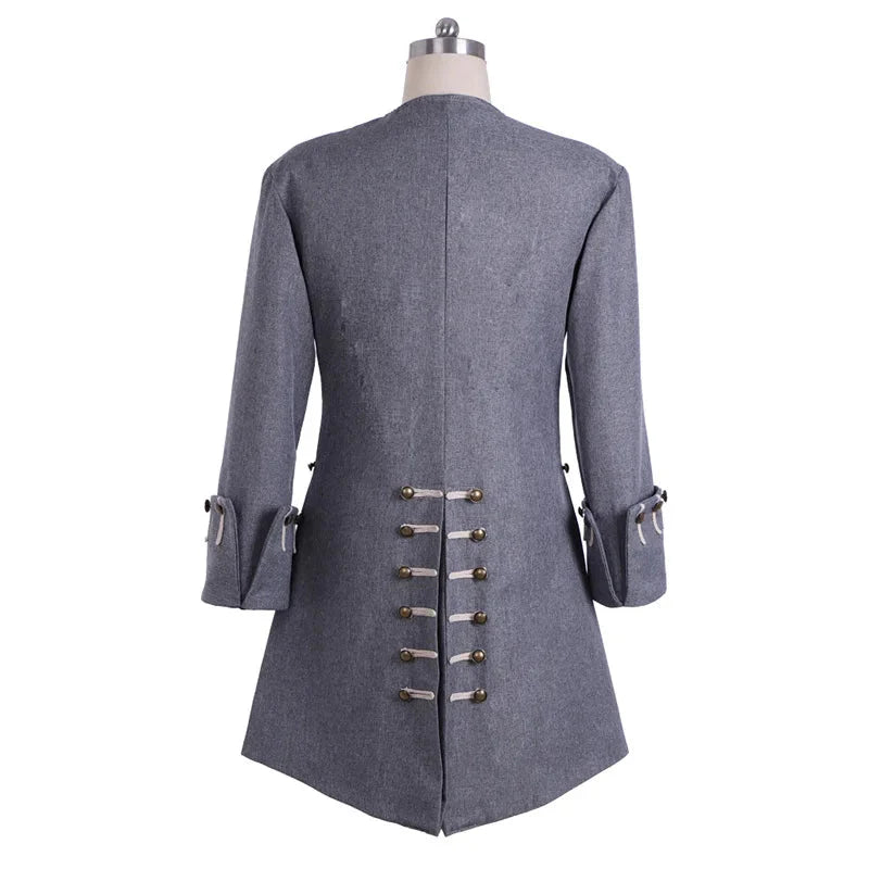 Astricos Men’s Gothic Uniform Jacket - Victorian Era Gentleman Costume for Themed Events - Astricos