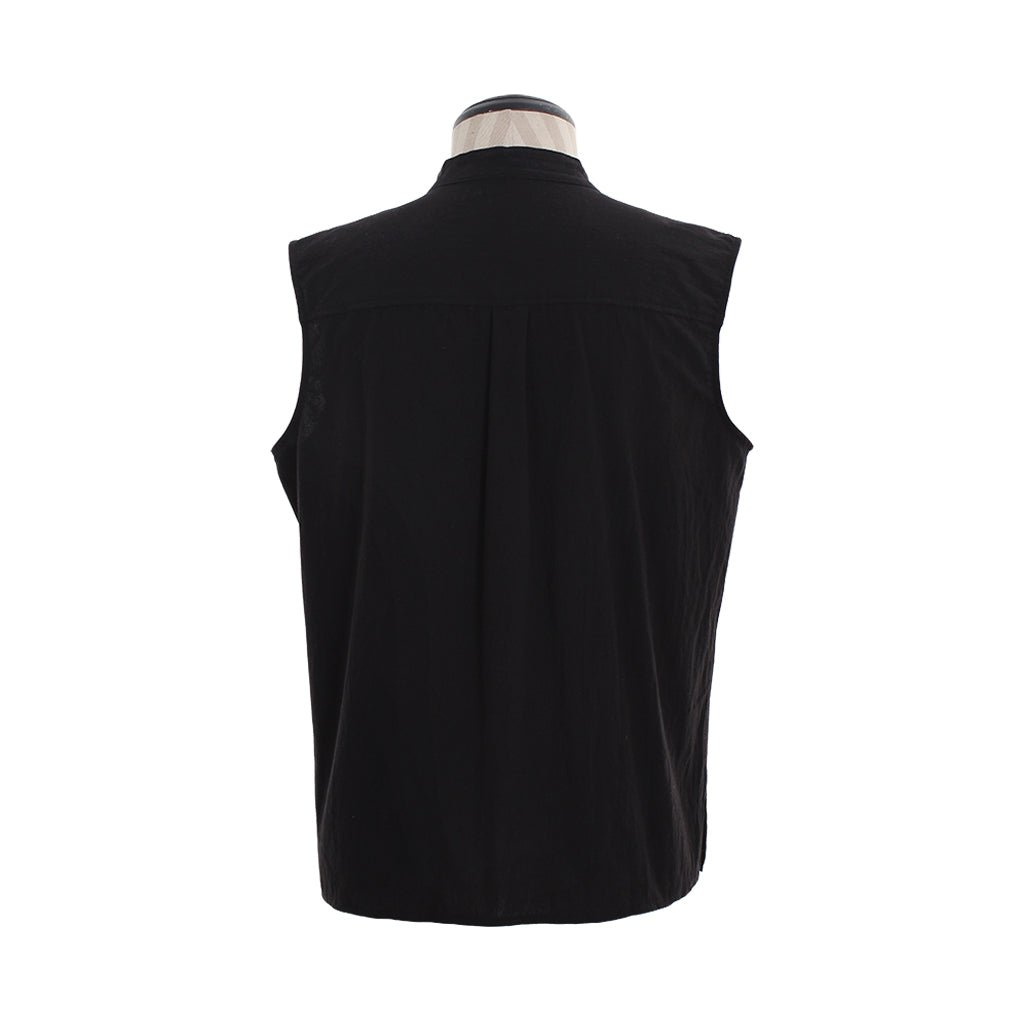 Medieval Men’s Victorian Vest Shirt - Pure Color Sleeveless Shirt with Collar Straps for Summer | Astricos - Astricos