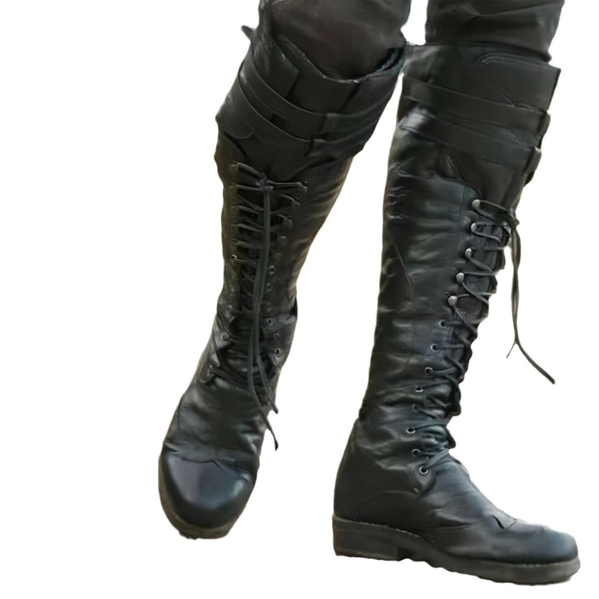 Astricos Medieval Steampunk Cosplay Boots for Men & Women, High-Quality PU Leather Larp Shoes - Astricos