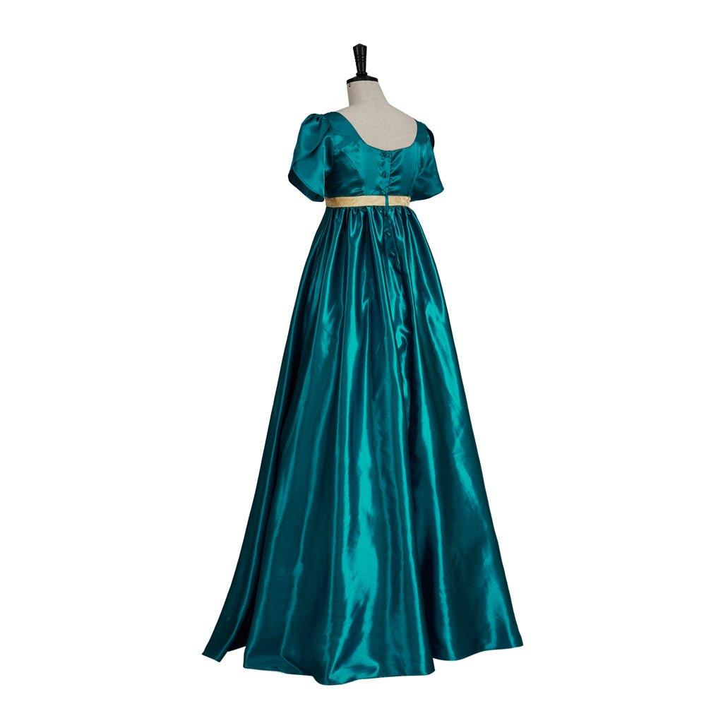 Astricos Traditional Empire Gown - Bridgerton Cosplay Costume in Luxurious Emerald Silk - Astricos