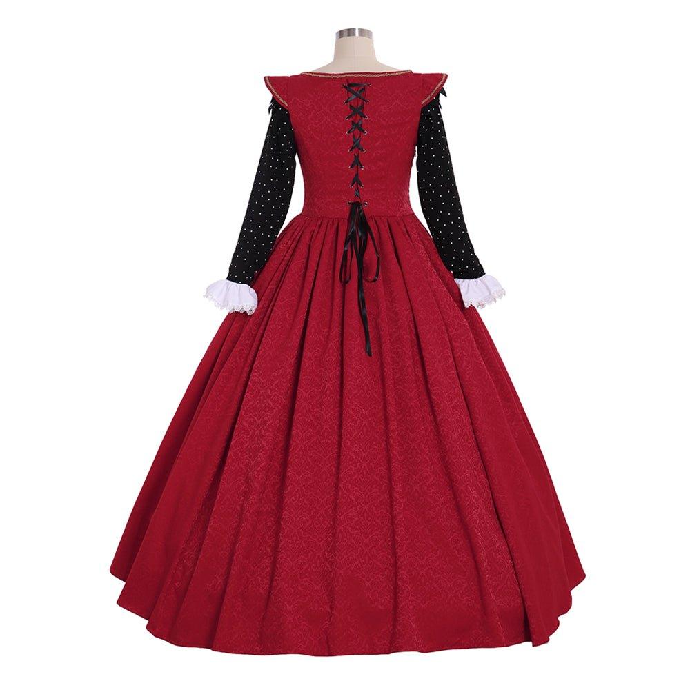 Elegant Tudor Dress Cosplay Costume | Custom Red Gown for Renaissance Faire & Tudor Era Events - Astricos