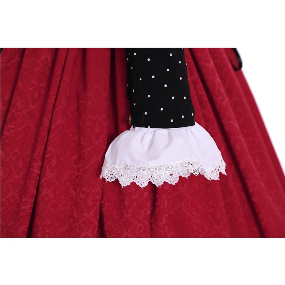 Elegant Tudor Dress Cosplay Costume | Custom Red Gown for Renaissance Faire & Tudor Era Events - Astricos