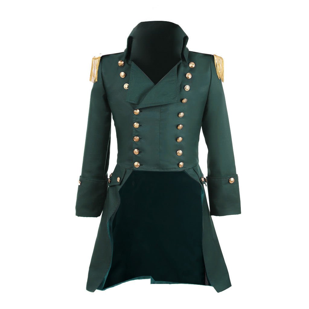 Men’s Vintage Green Military Coat - Victorian Era Tailcoat | Astricos Cosplay Jacket | Coscosmos Medieval Series - Astricos