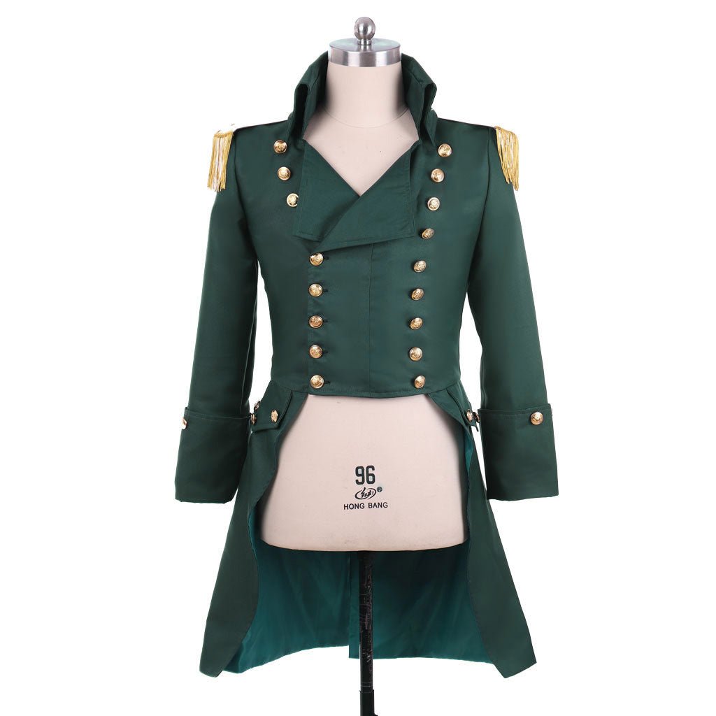 Men’s Vintage Green Military Coat - Victorian Era Tailcoat | Astricos Cosplay Jacket | Coscosmos Medieval Series - Astricos