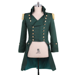 Men’s Vintage Green Military Coat - Victorian Era Tailcoat | Astricos Cosplay Jacket | Coscosmos Medieval Series - Astricos