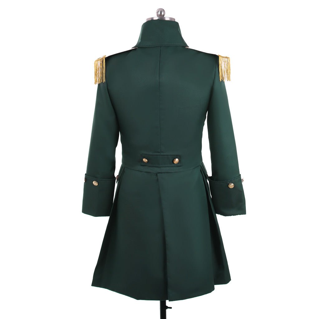 Men’s Vintage Green Military Coat - Victorian Era Tailcoat | Astricos Cosplay Jacket | Coscosmos Medieval Series - Astricos