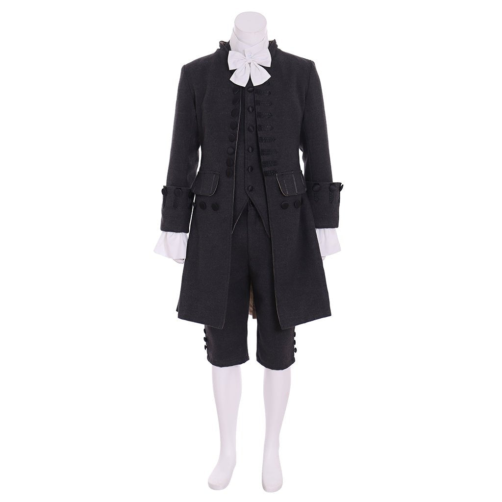 Men’s 18th Century Rococo Uniform Cosplay - Black Medieval Outfit | Astricos - Astricos