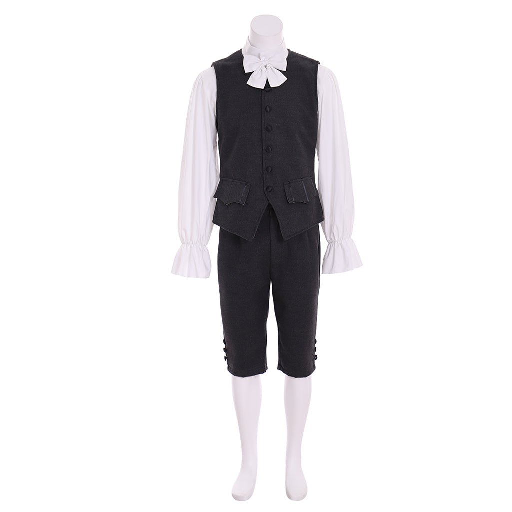 Men’s 18th Century Rococo Uniform Cosplay - Black Medieval Outfit | Astricos - Astricos