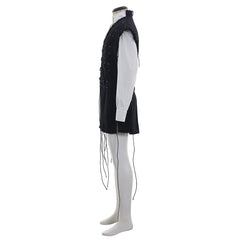 Men’s Classic Pirate Costume - White Shirt & Tassel Vest for Halloween | Astricos - Astricos