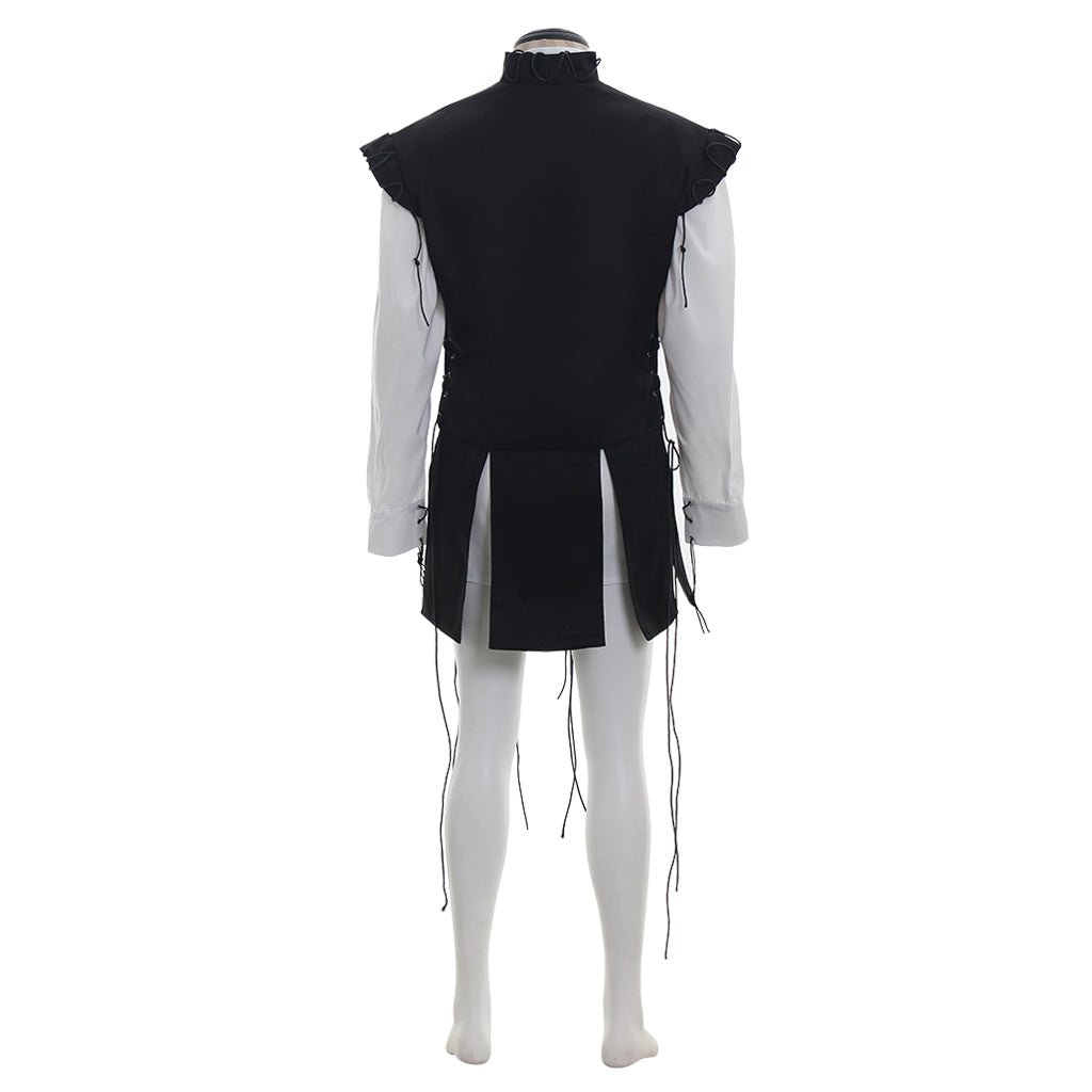 Men’s Classic Pirate Costume - White Shirt & Tassel Vest for Halloween | Astricos - Astricos