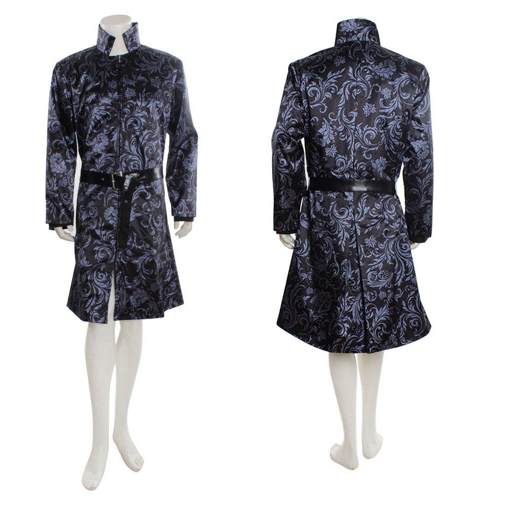 Men’s Astricos Steampunk Gothic Victorian Tailcoat - Elegant Long Blue Frock Coat for Cosplay & Special Events - Astricos