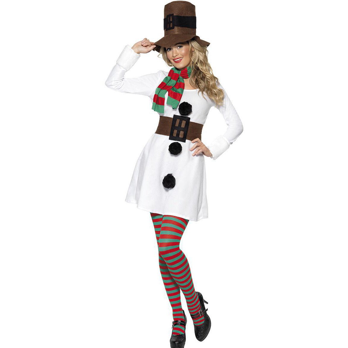 Men's White Astricos Christmas Suit - Festive Snowman Costume for Couples - Astricos