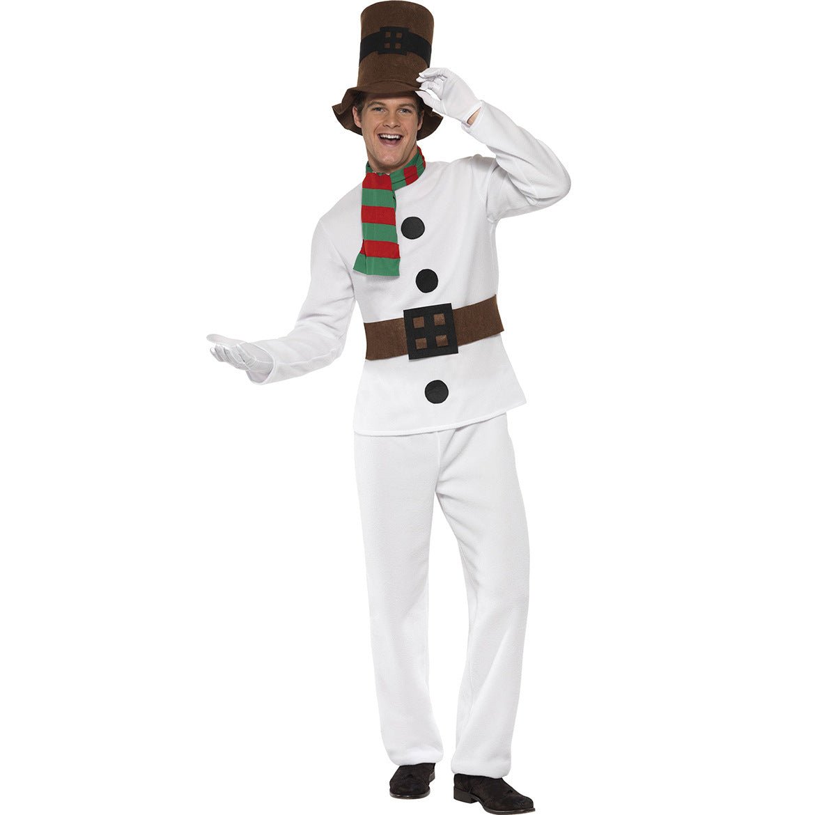 Men's White Astricos Christmas Suit - Festive Snowman Costume for Couples - Astricos