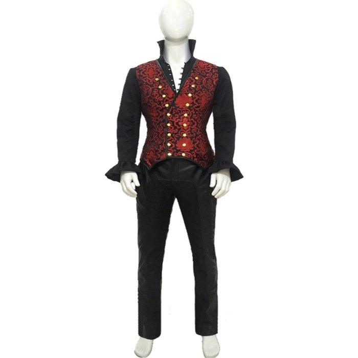 Astricos Movie Cosplay Captain Hook Costume Set | Black Victorian Pirate Outfit | Full Set for Halloween - Astricos