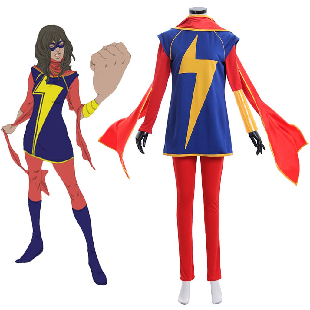 Kamala Khan Cosplay Costume - Premium Captain Marvel Outfit | Astricos - Astricos