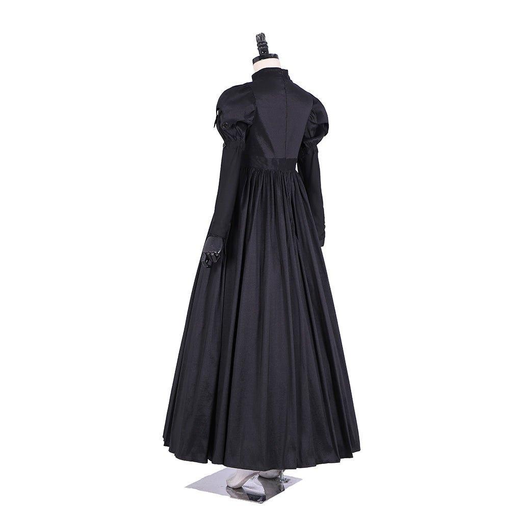 Astricos Eliza Hamilton Cosplay Costume Dress | Elegant Women's Black Ball Gown | Custom Satin Dress for Adults - Astricos