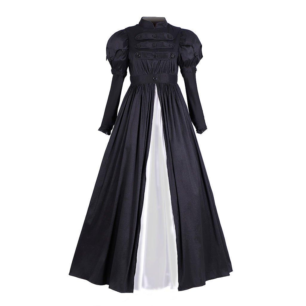 Astricos Eliza Hamilton Cosplay Costume Dress | Elegant Women's Black Ball Gown | Custom Satin Dress for Adults - Astricos