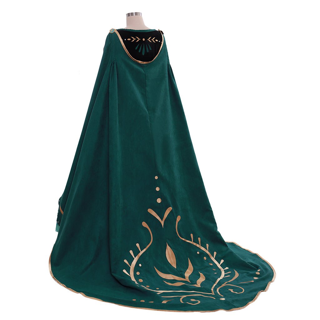 Astricos Queen Anna Dark Green Frozen 2 Cosplay Costume | Adult Disney Princess Dress - Astricos