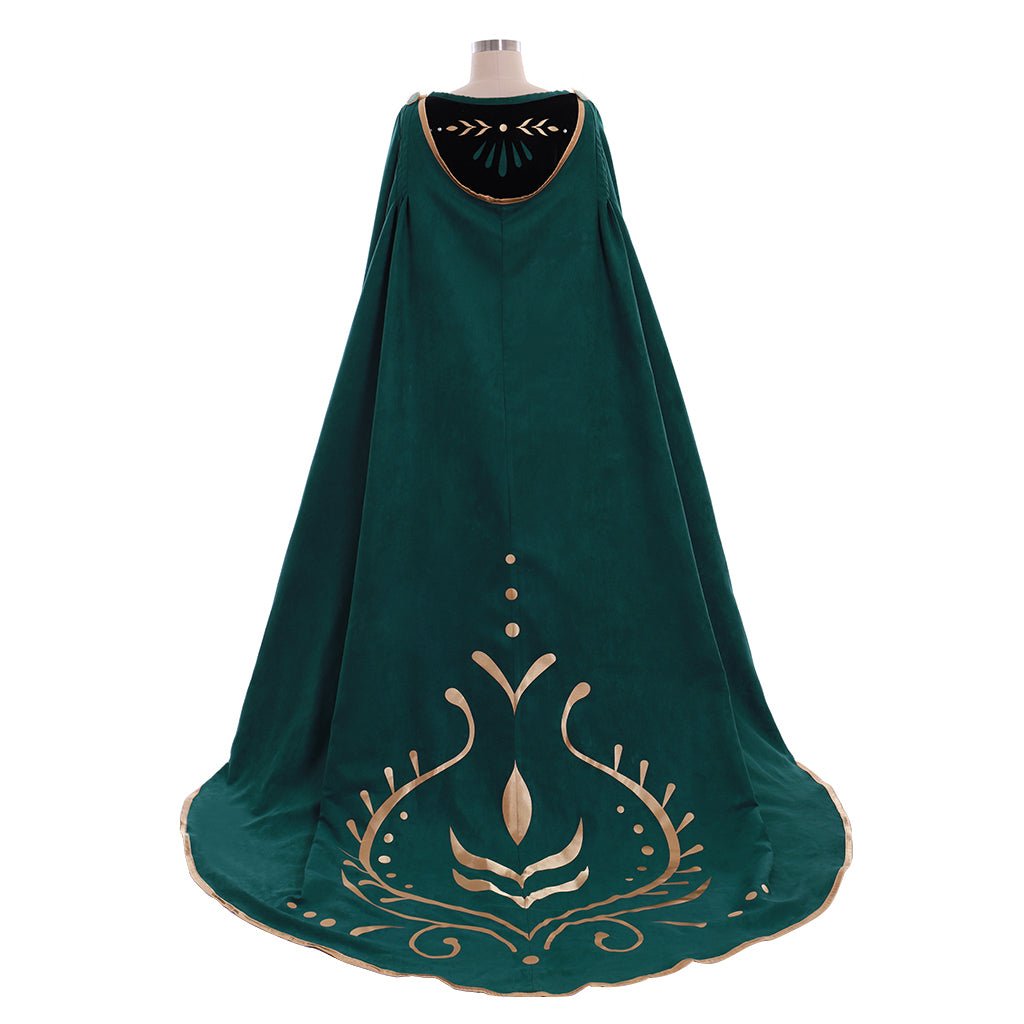 Astricos Queen Anna Dark Green Frozen 2 Cosplay Costume | Adult Disney Princess Dress - Astricos