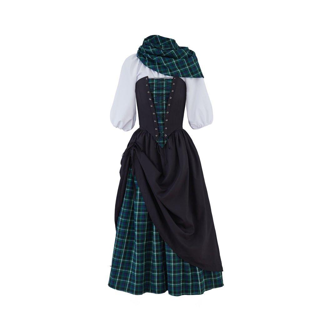 Astricos Claire Fraser Cosplay Costume Dress | Authentic Highland Scottish Outlander Dress for Women - Astricos