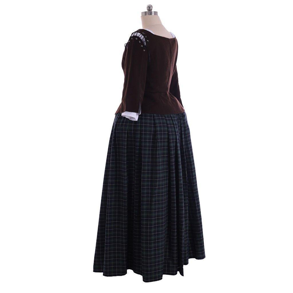 Astricos Claire Fraser Cosplay Outfit | Women's 18th Century Scottish Highland Dress for Adults - Astricos