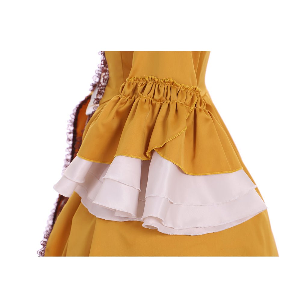 Astricos Claire Randall Cosplay Costume, Women's Elegant Yellow Dress - Astricos