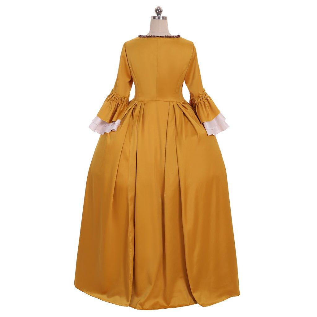 Astricos Claire Randall Cosplay Costume, Women's Elegant Yellow Dress - Astricos