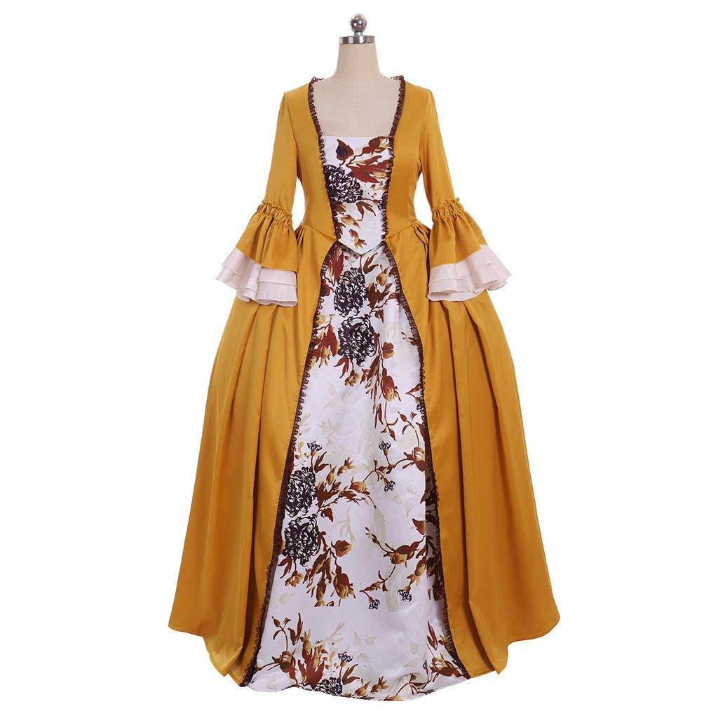 Astricos Claire Randall Cosplay Costume, Women's Elegant Yellow Dress - Astricos