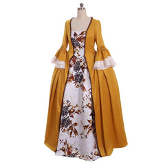 Astricos Claire Randall Cosplay Costume, Women's Elegant Yellow Dress - Astricos