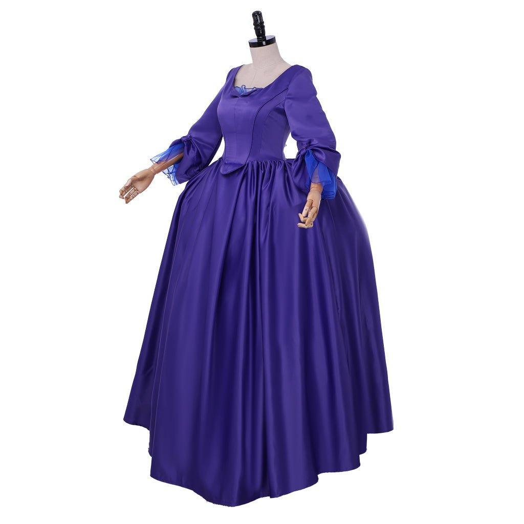 Astricos Claire Violet-Blue Costume | Elegant Medieval Ball Gown Cosplay for Halloween - Astricos