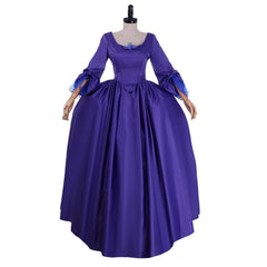 Astricos Claire Violet-Blue Costume | Elegant Medieval Ball Gown Cosplay for Halloween - Astricos