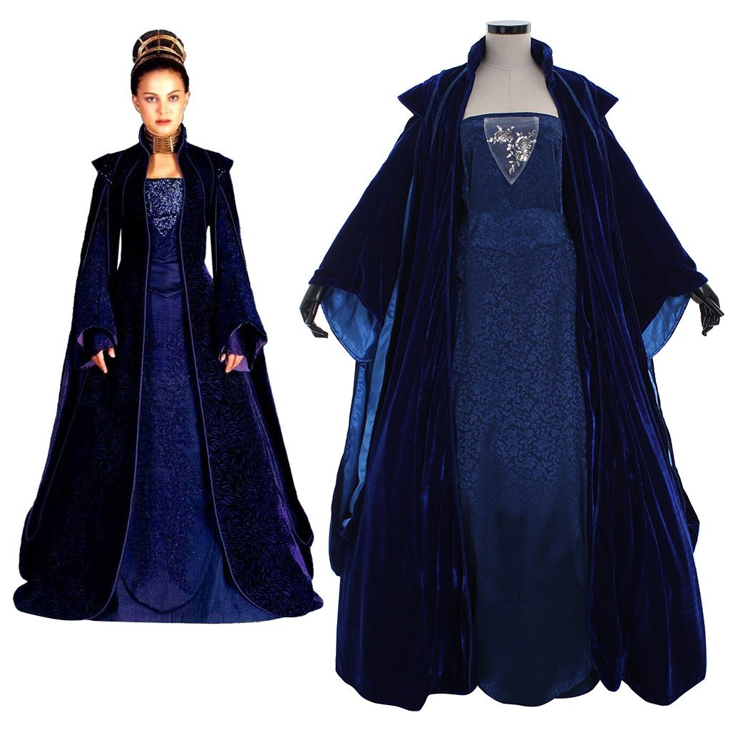 Astricos Padme Amidala Cosplay Costume - Adult Women's Queen Amidala Dress | Retro Halloween & Carnival Outfit | Astricos - Astricos