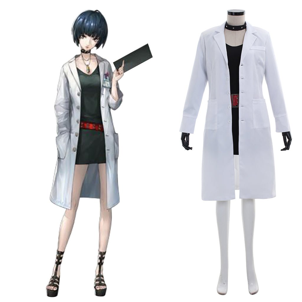 Persona 5 Tae Takemi Cosplay Costume Set – Embody the Enigmatic Goth Doctor - Astricos