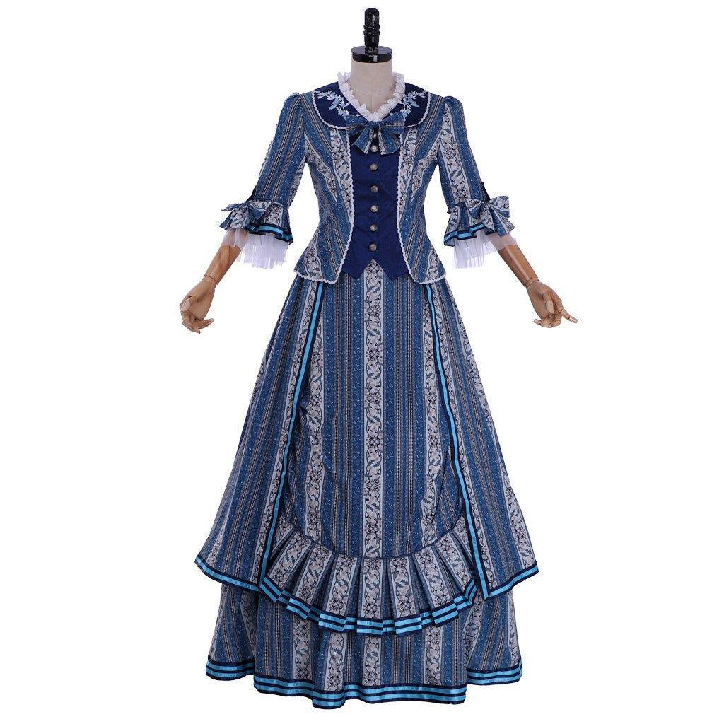 Astricos Christine Daae Blue Wishing Dress Cosplay Costume | Elegant Victorian Ball Gown - Astricos