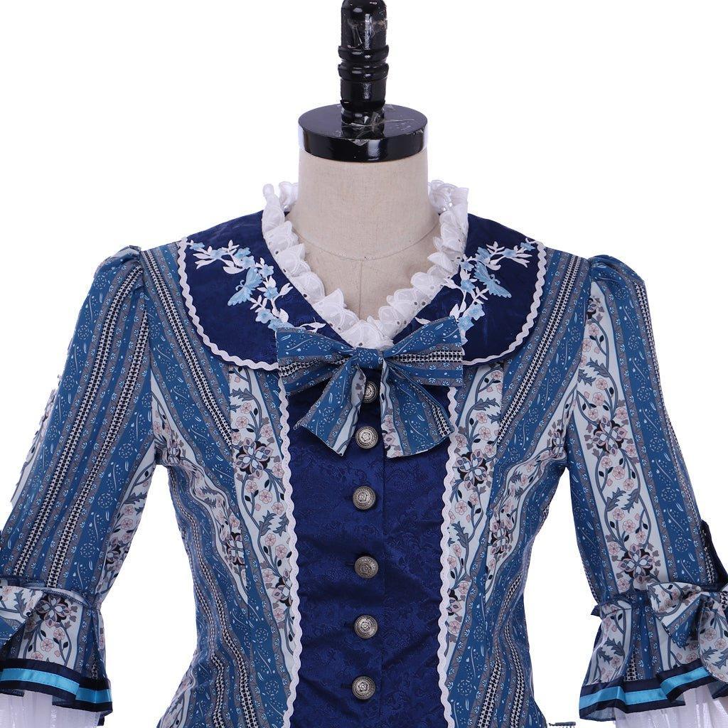 Astricos Christine Daae Blue Wishing Dress Cosplay Costume | Elegant Victorian Ball Gown - Astricos