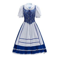 Astricos Princess Belle Cosplay Costume - Women's Blue Maid Dress for Fairytale Enthusiasts - Astricos