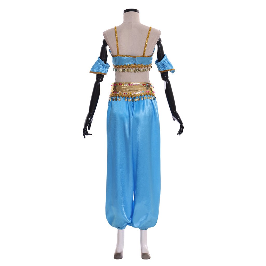 Astricos Princess Jasmine Cosplay Costume with Cape | Disney Aladdin Halloween & Party Outfit - Astricos