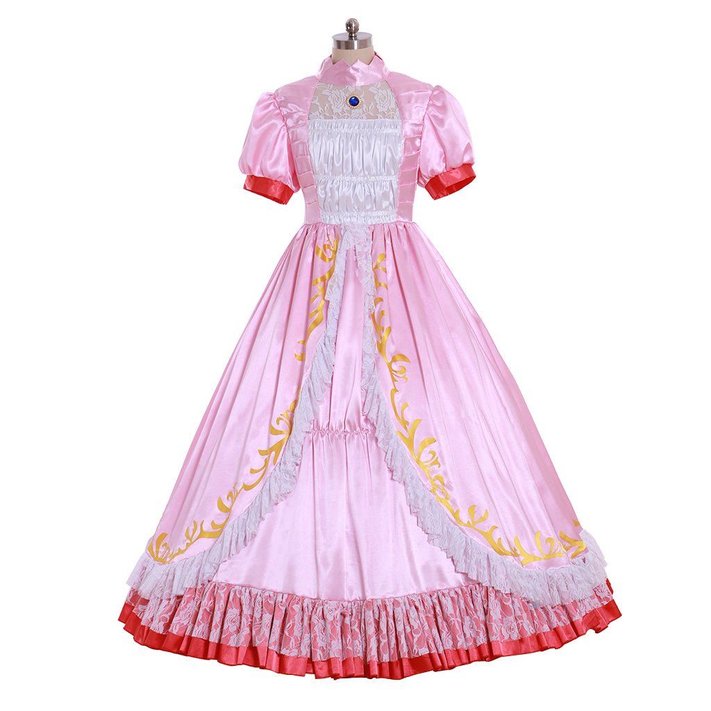 Astricos Princess Peach Cosplay Costume | Women’s Ball Gown Dress for Halloween & Cosplay Parties - Astricos