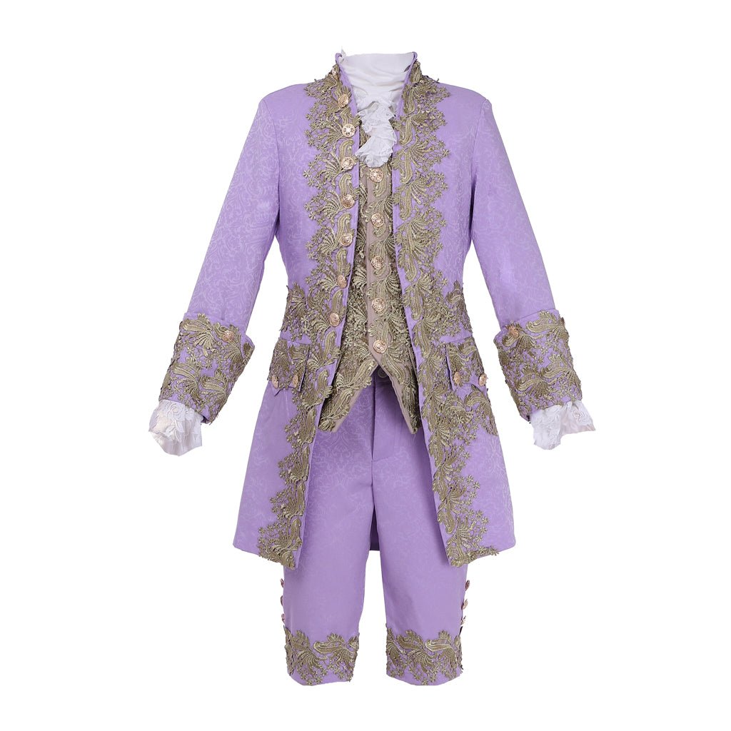 Royal Purple 18th Century Rococo Men's Costume - Inspired by Marie Antoinette | Astricos Medieval Series - Astricos