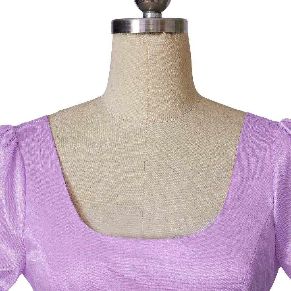 Royal Purple Double-Layer Silk Empire Gown | Astricos Inspired Cosplay Costume - Astricos