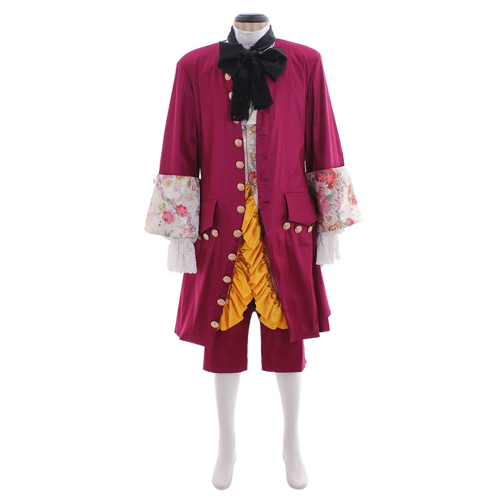 Royal Purple Rococo Baroque Men's Costume | Astricos' Luxurious Medieval Cosplay for Special Occasions - Astricos