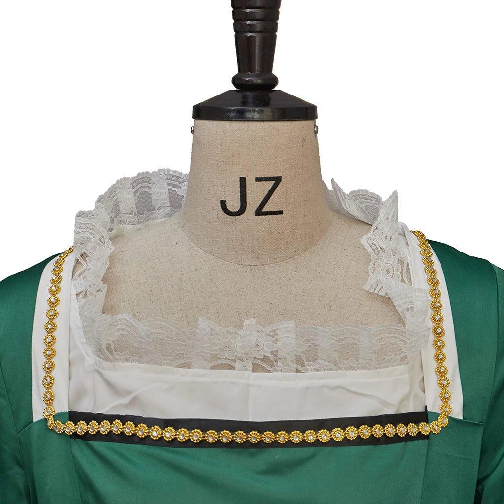 Astricos Queen Elizabeth Tudor Green Cosplay Costume - Elegant Historical Dress - Astricos