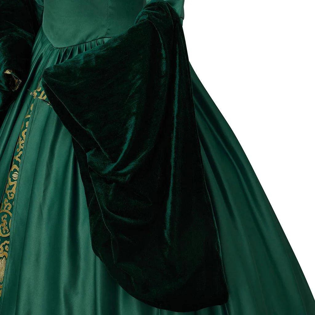 Astricos Queen Elizabeth Tudor Green Cosplay Costume - Elegant Historical Dress - Astricos